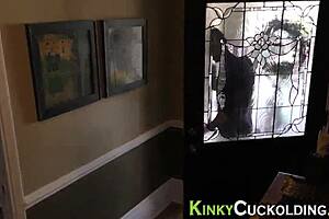 busty wife in heels rides big black cock for rimjob and cumshot