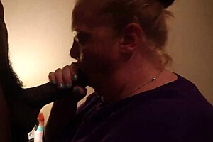 Chubby redhead sucks BBC and gets facial