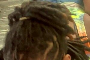 Slim Woman Spins On Office Chair