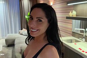 linda del sol gets wet from huge cock gapes orgasms and takes cum in mouth and facial