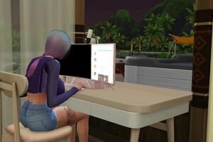 editing practice session with big tits focus