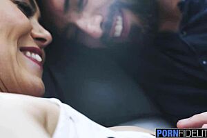 Gia Derza, tense bathroom encounter with James Deen hardcore porn video