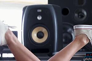 Natural brunette hotties stripteasing and showing off their softcore bodies.