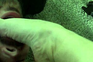 Slave worships sweaty barefoot feet