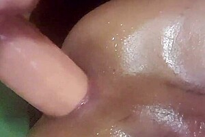 A transgender person who is a tightly-endowed case hooks up with a machine with 11 inch dildo