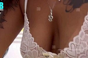 Brazilian wife teases with monster cock domination