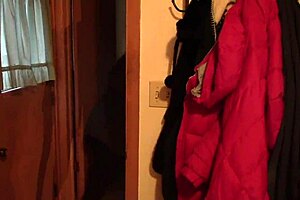 italian girl in thong masturbates with balloon