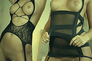 pussy duet - katy sky & karol lilien dance flower of two pussies with big tits and ass