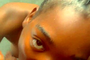 ebony teen sucks monster cock deep