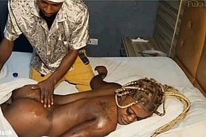 horny african mistress of benin emotionally fucks houseboy in doggystyle with big black cock