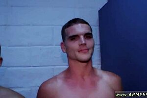 Mature gay recruits learn ball training techniques.