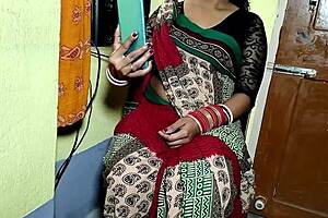 Bhabhi's lover joins the live cam, fucking her passionately with dirty talk.