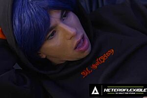 angel santana teases ethan chase with playful footjob