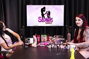 Teen gets wet in sheer red lingerie!