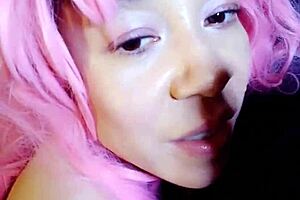 Intensely swallowing that monster cock with big tits bouncing.