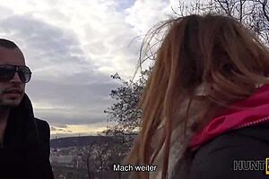 Hunt4k rothaarige f�r geld vor ihrem freund gefickt