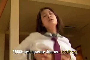 Japanese pornstars giving blowjobs and creampies in POV