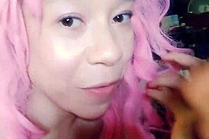 Intensely swallowing that monster cock with big tits bouncing.