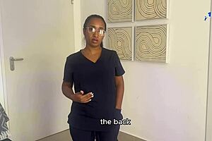 sexy long-haired babe in lingerie gets risky cum during homemade massage