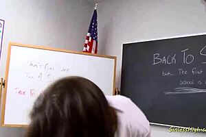 Beautiful brunette babe gets intense fucking! Her shaved pussy is hairless and cute!