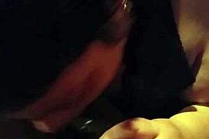 She passionately sucks my big black cock