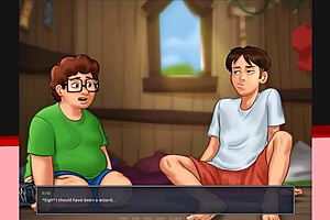 Blonde Babe with Big Ass Gets Blowjob and Facial in Summertime Saga!