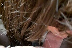 Italian milf gives intense blowjob to monster cock