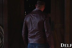 Delphine films witching babes swallowing Hunter's big fat cock