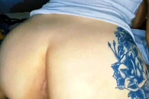 young married beauty enjoys amateur moments