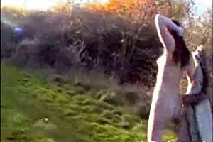 Tied Down Lassie in Outdoor Bondage Adventure