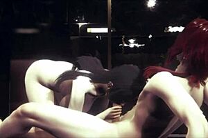 Having sex with big tits.