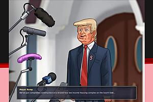 Blonde Babe with Big Ass Gets Blowjob and Facial in Summertime Saga!