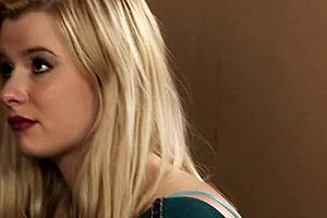 Portuguese blonde gives blowjob at office with facial cumshot