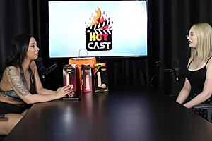 vivian lola, new escort, gets shy in sheer red lingerie film