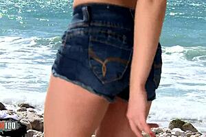 Mya Lorenn Boldly Dances And Strips On Beach