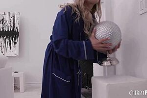 naturally busty blonde jesse pony rides big dick in trimmed pussy