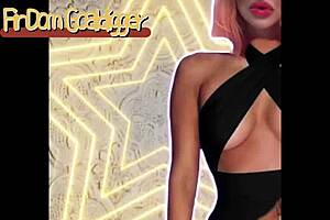 Blonde goddess mistress dominates with big tits dance