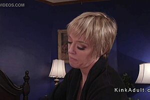 Huge Metal Dildo In Blonde's Ass With Rimjob And Fisting!