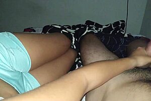 My step-sister gets wet when watching Shrek and calls me to have sex with her in this home video