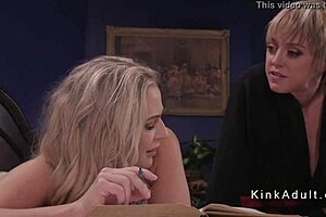Blonde bombshell gets anal play with oversize toy