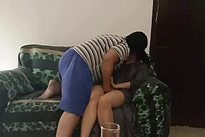 Sexy Neighbor Gets Fucked On Sofa In Passionate Pussy Encounter