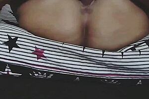 milf starts masturbating alone in her room, building to a messy cumshot on her pussy