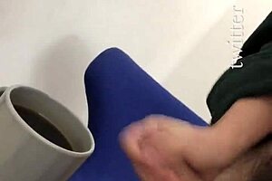 coffee and cum on hairy ass