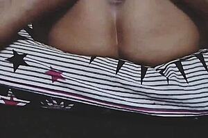 milf starts masturbating alone in her room, building to a messy cumshot on her pussy