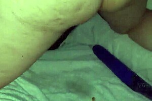 Velvet Rain Squirts With Huge Toy Watching Porn.