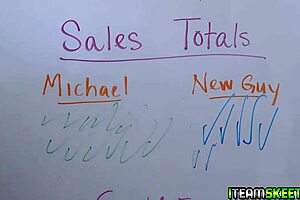 Lena paul goes down on her knees to blowjob mike mancini in missionary cowgirl and riding positions