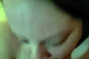 Fat BBW loves giving deep throat blowjob