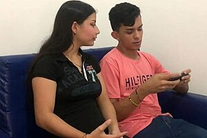 Want to teach my hot Colombian stepsister phone tricks?