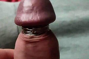 Check out Ifoslave playing with cock rings in extreme bondage.