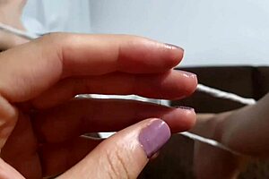 latina pornstar masturbating, cum dripping from wet pussy on sofa